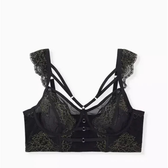 Torrid Strappy Lurex Lace Underwire Bra - Picture 6 of 7